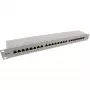 InLine patch panel 19 pollici Cat.6A 24 porte 1U grigio chiaro RAL7035