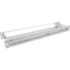 InLine patch panel vuoto con estrazione 19 pollici 24 porte 1U grigio chiaro