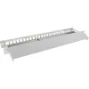 InLine patch panel vuoto con estrazione 19 pollici 24 porte 1U grigio chiaro