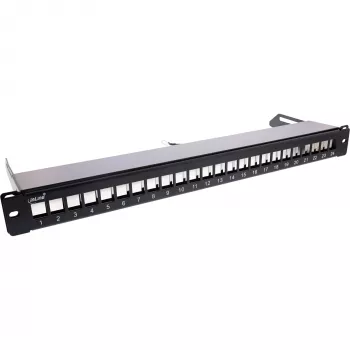 InLine patch panel vuoto estraibile 19 pollici 24 porte 1U nero