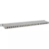InLine patch panel 19 pollici Cat.6A 0,5U 24 porte, con protezione antipolvere, grigio