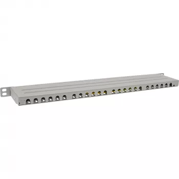 InLine patch panel 19 pollici Cat.6A 0,5U 24 porte, con protezione antipolvere, grigio