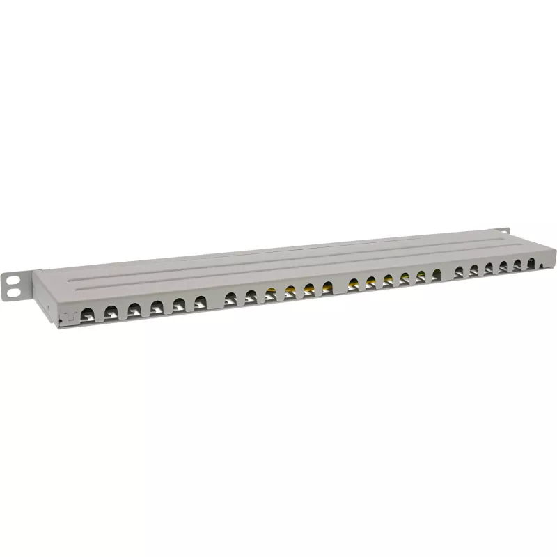 InLine patch panel 19 pollici Cat.6A 0,5U 24 porte, con protezione antipolvere, grigio