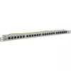 InLine patch panel 19 pollici Cat.6A 0,5U 24 porte, con protezione antipolvere, grigio