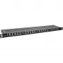 InLine patch panel 19 pollici Cat.6A 0,5U 24 porte, con protezione antipolvere, nero