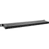 InLine patch panel 19 pollici Cat.6A 0,5U 24 porte, con protezione antipolvere, nero