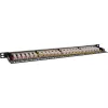 InLine patch panel 19 pollici Cat.6A 0,5U 24 porte, con protezione antipolvere, nero