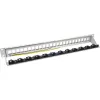InLine Patchpanel 24 porte, pannello passacavi Keystone vuoto, 19 pollici, 1HE, grigio
