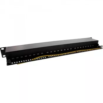 InLine patch panel 19 pollici Cat.6A 24 porte 1U nero RAL 9005
