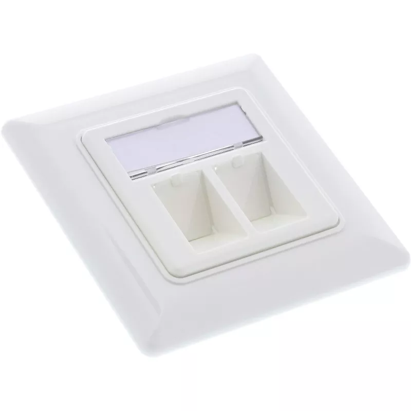 InLine presa da incasso Cat.6A 2x RJ45 bianco RAL9010