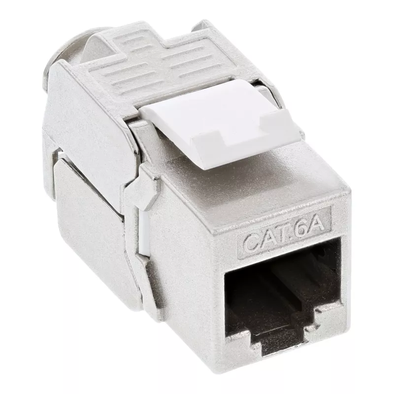 InLine presa da incasso Cat.6A 2x RJ45 bianco RAL9010