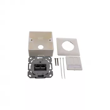 InLine presa a parete Cat.6A da incasso o a parete 2x connettore femmina RJ45 76842S