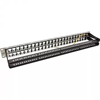 InLine patch panel keystone RJ45 vuoto 19 pollici, 48 porte, 1U, nero