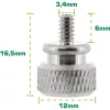 InLine viti zigrinate per case, alluminio, argento, 10 pz.