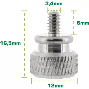 InLine viti zigrinate per case, alluminio, argento, 10 pz.