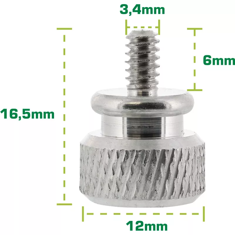 InLine viti zigrinate per case, alluminio, argento, 10 pz.