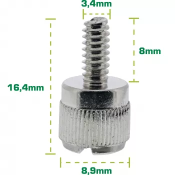 Viti zigrinate per case InLine 77770A argento confezione da 6