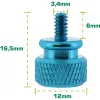 Viti zigrinate per case InLine 77770B blu alluminio confezione da 10 pz.