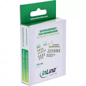 InLine set viti con jumper, clip adesive, distanziali, fermacavi, 63 pz., InLine 77778