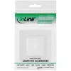 Cornice a parete con passaggio a spazzole InLine 78501 per TV, plastica, bianco RAL9010, 80×80 mm