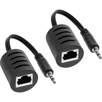 InLine set completo cavo audio 3,5 mm su LAN / Ethernet / RJ45 max. 50 m