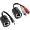 InLine set completo cavo audio RCA su LAN / Ethernet / RJ45 max. 50 m