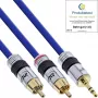 InLine cavo audio Premium 2x connettore RCA / connettore jack 3,5 mm placcato oro 3 m