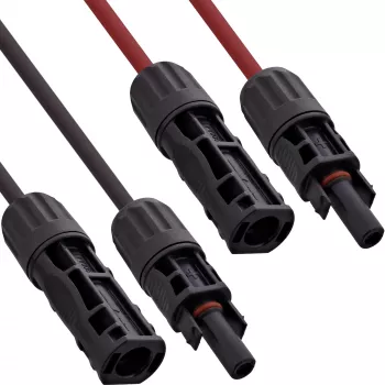 InLine Set di prolunga per cavo solare 95615 con connettori solari, 6 mm², nero/rosso, 15 m