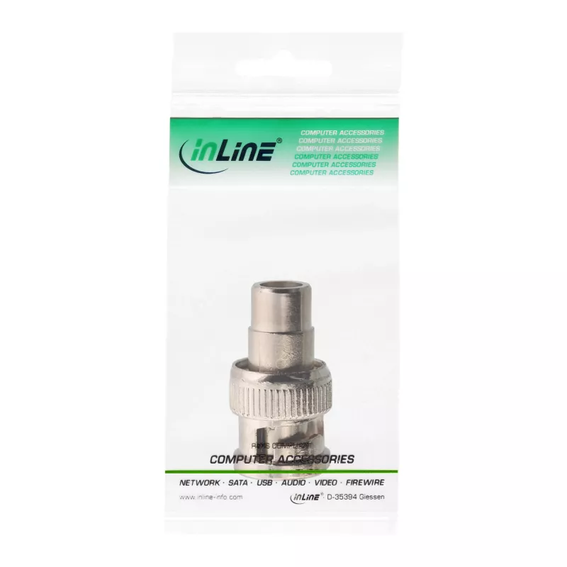 Adattatore video InLine 99321 connettore femmina RCA su connettore maschio BNC
