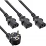 InLine B-16653B Cavo di alimentazione a Y, 1x spina a 3x IEC C13, 1,8 m, confezione bulk da 13 pezzi