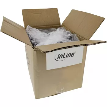 InLine B-71955S Confezione bulk da 250 pz. Cavo patch slim U/FTP PiMf Cat.6A, 0,5 m, nero