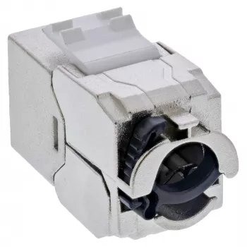 InLine confezione bulk da 24 jack keystone RJ45 sottili SNAP-In Cat.6A con fascetta fermacavi integrata (B-76202P)