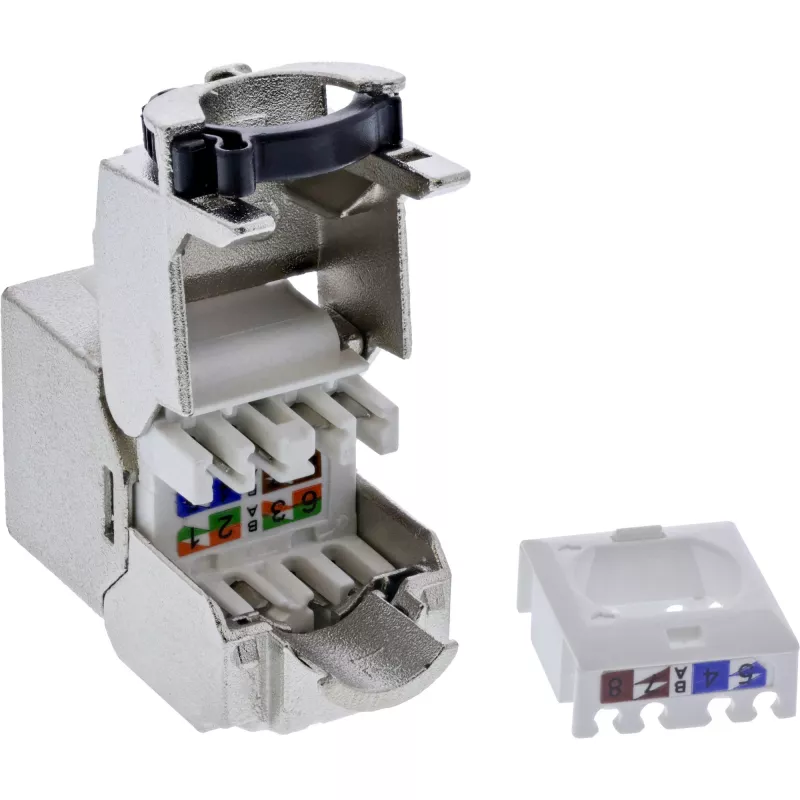 InLine B-76202Q Presa Keystone RJ45 Slim, Cat.8.1, confezione bulk da 24