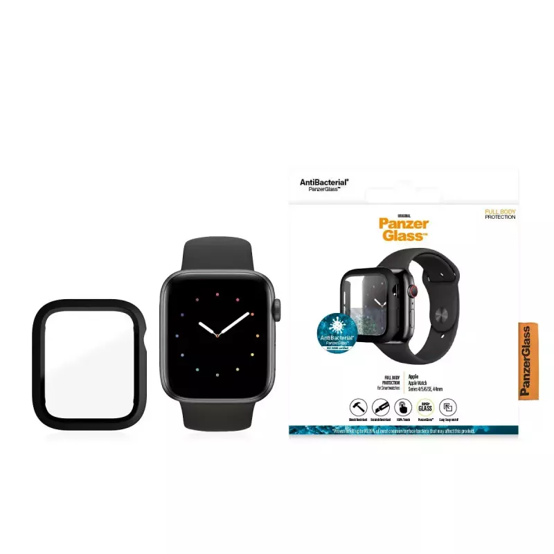 PanzerGlass® custodia full body nero Apple Watch SE 3 | SE | 6 | 5 | 4 | 44mm