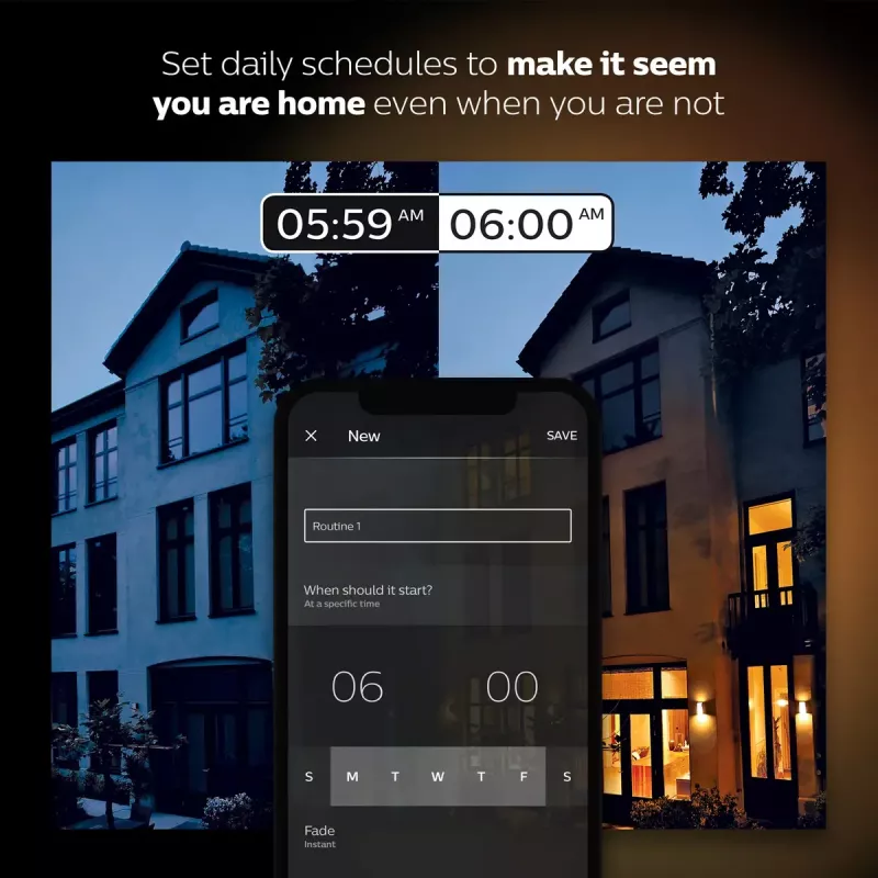 Smart LED Starterkit Philips Hue White and Colour Ambience — 2× E27 11W lampadine, Bluetooth/Zigbee