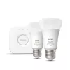 Smart LED Starterkit Philips Hue White and Colour Ambience — 2× E27 11W lampadine, Bluetooth/Zigbee