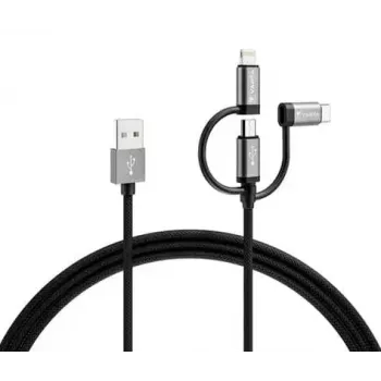Varta Speed Charge & Sync cavo 3-in-1, USB-A a Lightning/Micro-USB/USB-C