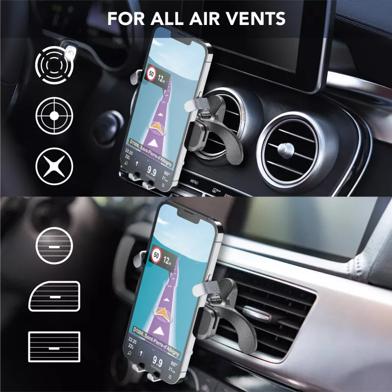 Cellularline Slide Fit - supporto universale per auto per smartphone con inserimento semplice
