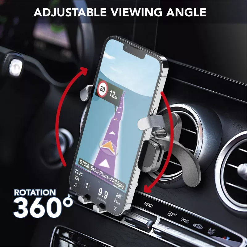 Cellularline Slide Fit - supporto universale per auto per smartphone con inserimento semplice