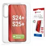 Pellicola protettiva Displex + custodia per Samsung Galaxy S24+/S25+, cornice di montaggio Eco, antigraffio