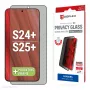 Pellicola protettiva privacy Displex (10H) per Samsung Galaxy S24+/S25+, cornice di montaggio Eco, filtro privacy
