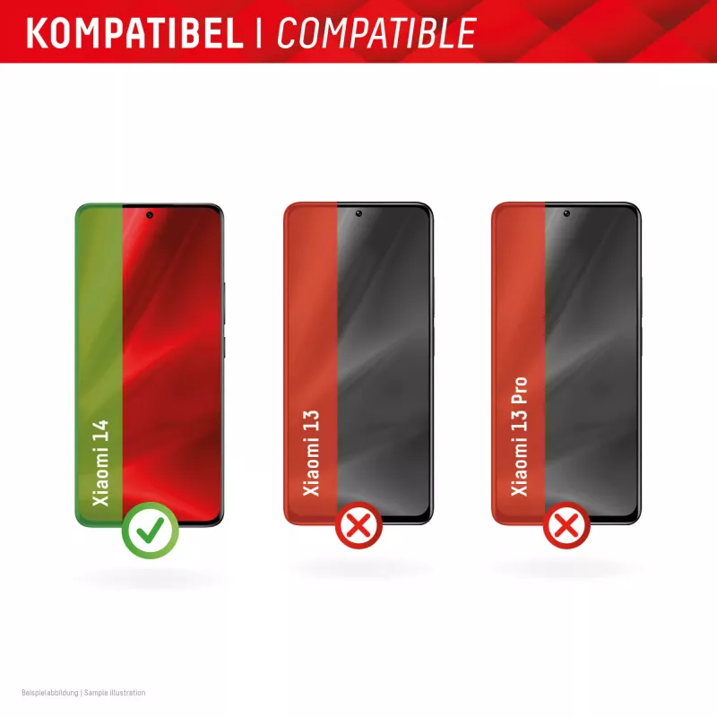 Pellicola protettiva Displex (10H) per Xiaomi 14, cornice di montaggio Eco, antigraffio