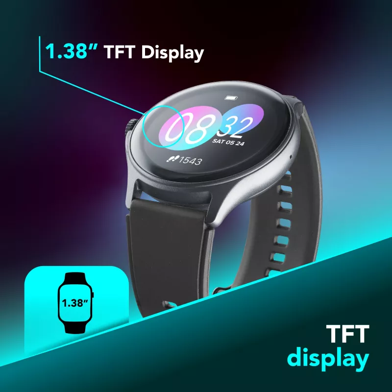 Cellularline ION PRO Round Bluetooth® smartwatch con app, 3,51 cm (1,38
