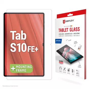 Vetro per tablet Displex (9H) per Samsung Galaxy Tab S10 FE+, cornice di montaggio Eco, infrangibile