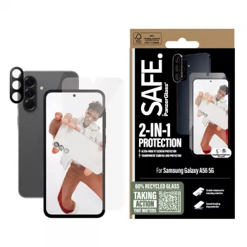 PanzerGlass SAFE. by ® bundle 2-in-1 Samsung Galaxy A56 5G antigraffio e antiurto