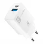 Cellularline Caricabatterie da viaggio a doppia porta per Samsung, PD 25W, bianco