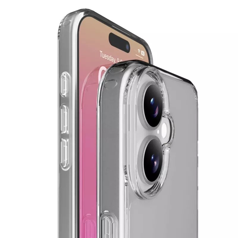 Cellularline Clear Protect – iPhone 17 custodia rigida con bordi in gomma