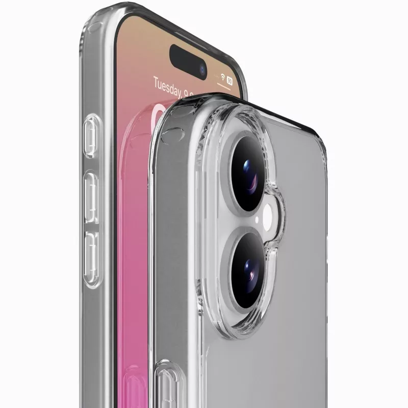 Cellularline Clear Protect – iPhone 17 custodia rigida con bordi in gomma