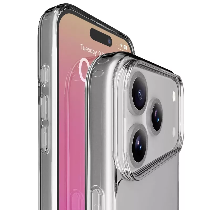 Cellularline Clear Protect - iPhone 17 Pro custodia rigida con bordi in gomma