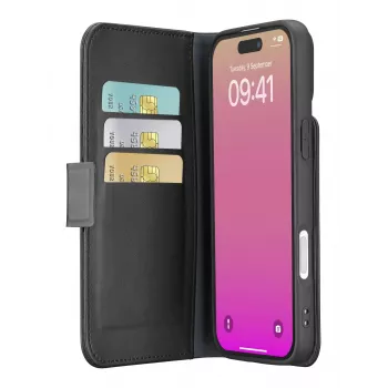 Cellularline Book Agenda – custodia a libro in effetto pelle con chiusura magnetica per iPhone 17